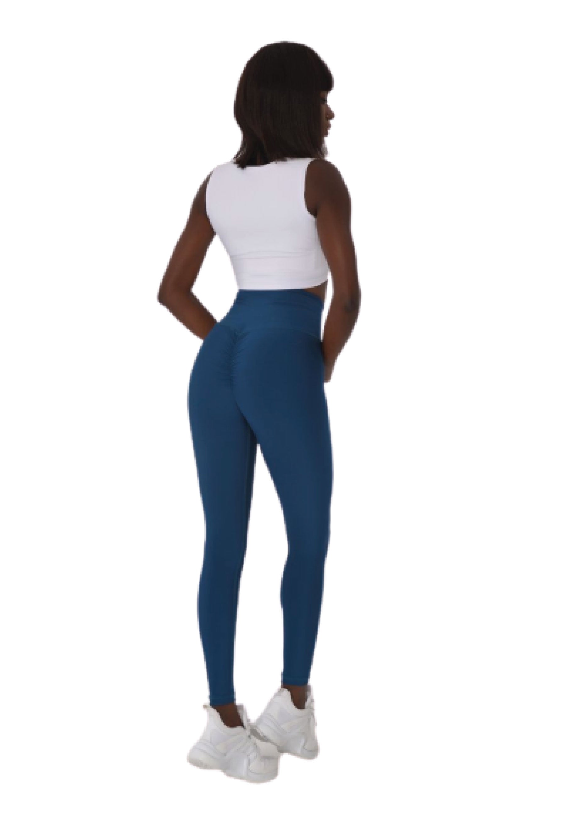 740 Leggings de culo respingón en azul petrulio